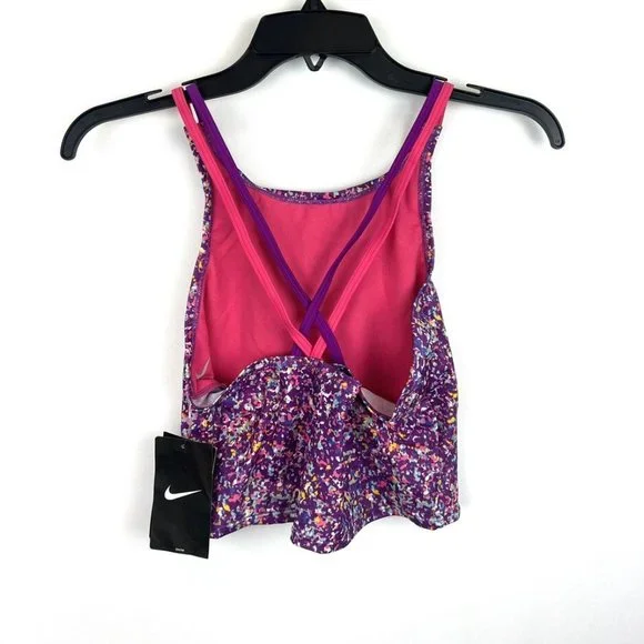 Nike Girl’s Two Piece Purple Tankini Swimsuit Set Size XL